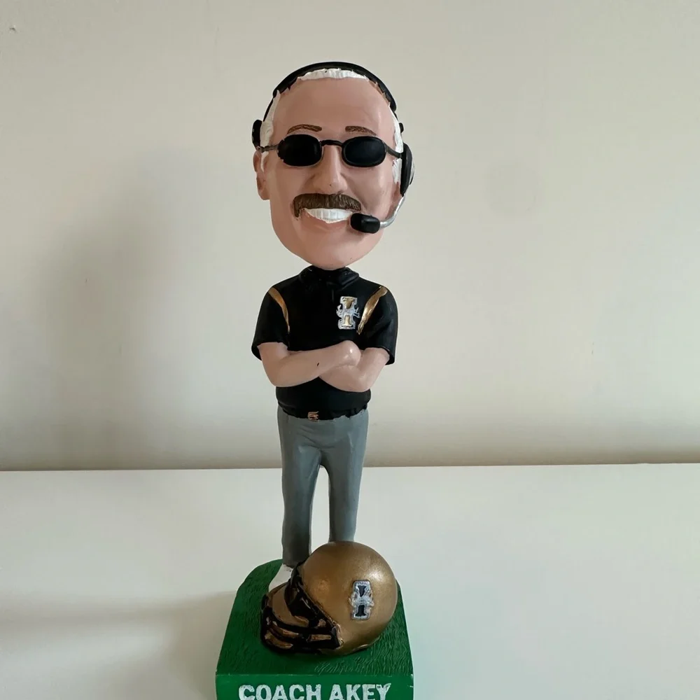 Coach Akey Bobblehead Figurine - Black and Gold